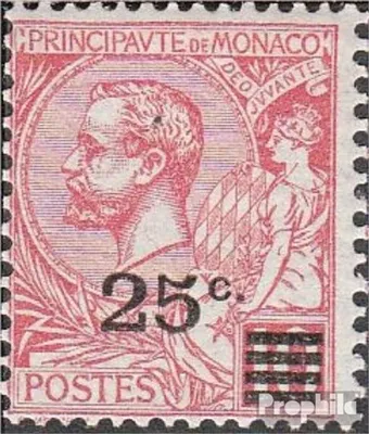 Produktbild von Briefmarken Monaco 1922 Mi 52 mit Falz Albert I.