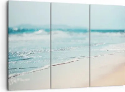 Produktbild von Bild auf Leinwand - Leinwandbild - 3 Teile - Kante Welle Wasser - 105x70cm - Wand Bild - Wanddeko - Wandbilder - Leinwanddruck - Bilder - Wanddekoration - Leinwand bilder - Wandbild - CE105x70-5084