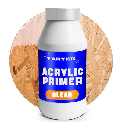 Produktbild von 7 Artists Acryl Grundierung 1000 ml – Gesso Klar für Leinwand, Holz, Papier, Stein – Universale Grundierfarbe für Acrylfarben & Künstlerbe