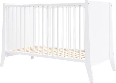 Zdjęcie produktu dla Łóżeczko dziecięce Cosmo Nowoczesny design komfort i bezpieczeństwo Białe 60x120cm