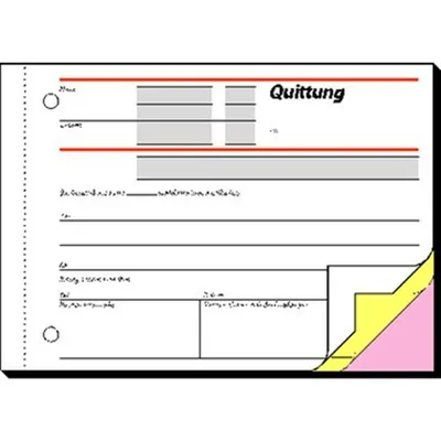 Produktbild von SIGEL SD023 Quittungen, 1. und 2. Blatt bedruckt, mit Sicherheitsdruck, A6 q, selbstdurchschreibend, 3 x 40 Blatt
