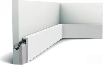 Obrázek produktu pro Podlahová lišta Orac Decor SX171-RAL9003 AXXENT SQUARE Dekorační lemovací lišta Ozdobná lišta Krycí lišta předem natřena styl moderna signální bílá 2 m