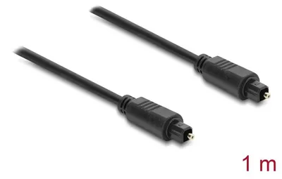 Produktbild von DeLOCK 90923, Toslink, Stecker, Toslink, Stecker, 1 m, Schwarz