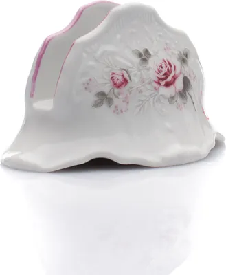 Produktbild von Thun 1794 Serviettenhalter, Tschechisches Porzellan, Bernadotte, rosa, rosa Streifen, Thun