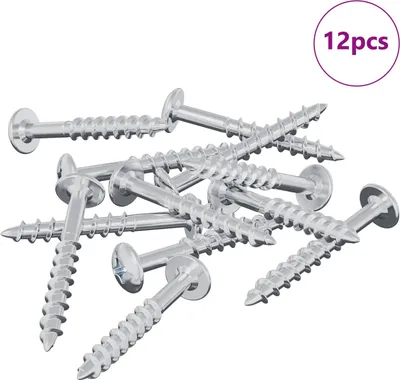 Produktbild von Schraube 12 pcs Silber 9,8 x 35 mm Eisen
