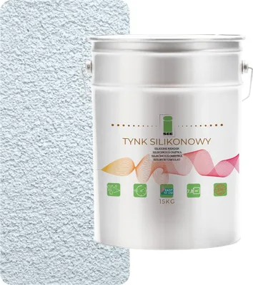 Produktbild von Silikonputz für Fassaden, weiß und hellblau, 1,5 mm Premium, 15 kg