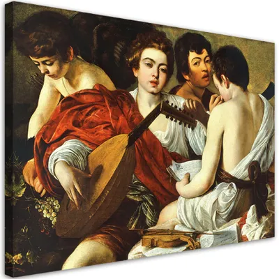 Immagine prodotto di Quadro su tela Concerto - Caravaggio 60x40 Feeby Quadro colorato per la parete pronto per essere appeso