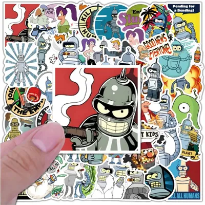 Obrázok produktu pre Sada nálepiek Futurama s 55 nálepkami na vlastné vytvorenie pre deti