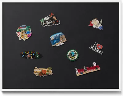 Produktbild von Magnetboard 80x60 cm – Weißer Rahmen – Farbe Schwarz – Weißwandtafel, Magnetische Tafel – Büro, Magnetpinnwand