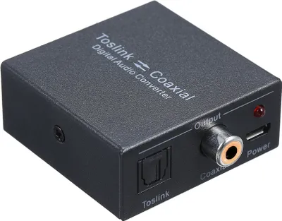 Produktbild von Digitaler 2-Wege-Audiokonverter Optischer SPDIF-Toslink zu Koaxial- und Koaxial- zu optischem SPDIF-Toslink Bidirektionaler Digital Audio Converter-Splitteradapter