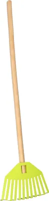 Immagine prodotto di KOTARBAU® Rastrello per bambini Rastrello per foglie in plastica Manico in legno 65 cm Verde