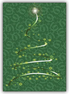 Produktbild von Edle Weihnachtskarte mit Schneeflocken Weihnachtsbaum