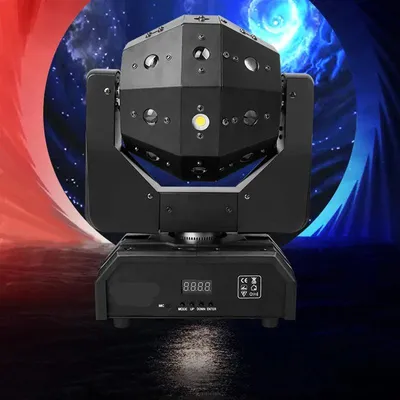 Immagine prodotto di Illuminazione Discobal: Proiettore 3-in-1 con effetti laser, strobo e movimento – Luci per discoteche e palchi, controllabili tramite DMX