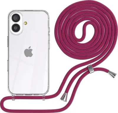 Produktbild von EAZY CASE Handykette mit Hülle für Apple iPhone 17 Backcover Handykette, zum Umhängen in Pink