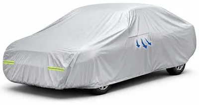 Obrázok produktu pre Vodotesný kryt na auto, určený pre limuzíny, poskytuje ochranu za všetkých poveternostných podmienok, dĺžka 435–470 cm, farba: strieborná