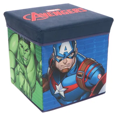 Immagine prodotto di Contenitore Avengers con seduta 30x30x30 cm per la cameretta dei bambini