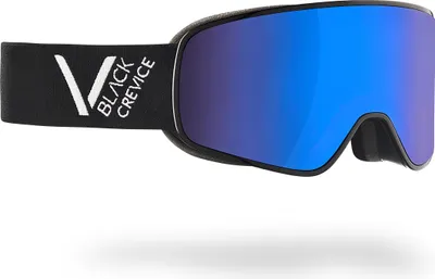 Produktbild von BLACK CREVICE - Damen/Herren Skibrille - Modell: SCHLADMING | Farbe: Schwarz/Weiß / Scheibe: Blau | Größe: L