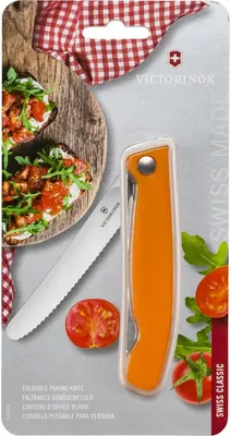Produktbild von Victorinox Swiss Classic faltbares Gemüsemesser orange