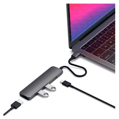 Produktbild von Satechi ST-CMAM, USB 3.2 Gen 1 (3.1 Gen 1) Type-C, Grau, HDMI, USB 3.2 Gen 1 (3.1 Gen 1) Type-A, USB 3.2 Gen 1 (3.1 Gen 1) Type-C, Aluminium, 5 V, 1 A