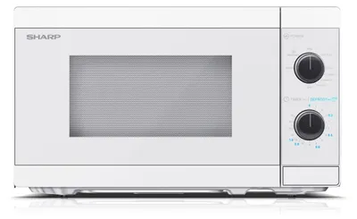 Zdjęcie produktu dla Sharp YC-MG01E-C, Blat, Mikrofalówka grill, 20 l, 800 W, Obrotowy, Biały