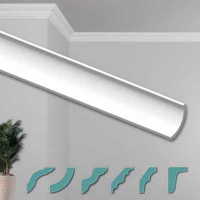 Produktbild von HEXIMO Deckenleisten modern XPS Styropor weiß, 2 Meter Stuckleisten Styroporleisten Zierleisten Stuck Eckleisten (30 Meter Deckenleisten ZG26)