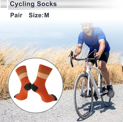 Produktbild von Radfahrersocken Schwei?absorbierend Outdoor Fahrradsocken Schwarz Gr??e M Neutral und Universal 1 Paar