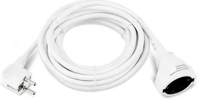 Productafbeelding van Verlengkabel 5 meter met haakse stekker 3680W Wit