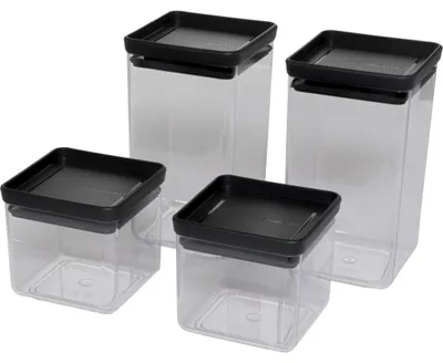 Zdjęcie produktu dla Brabantia Tasty+ Einmachglas Quadratisch Kunststoff Schwarz - Transparent (12 24 22)