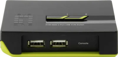 Immagine prodotto di LevelOne ViewCon KVM-0222 - switch KVM - 2 porte KVM - 1 utente locale - Desktop