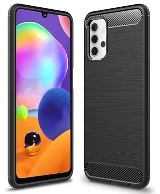 Produktbild von NALIA Design Handy Hülle für Samsung Galaxy A32 5G, Carbon Look Case Cover Bumper