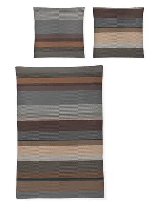 Produktbild von Irisette Mako-Satin Bettwäsche-Garnitur Noa-8424 Größe 155x220+80x80 cm Farbe safran-50