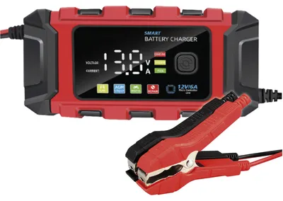 Immagine prodotto di Caricabatterie per auto Kraftmax BC-360 12V 6A Smart LCD, completamente automatico, per batterie e accumulatori AGM, gel, wet, piombo-acido e LiFePO4