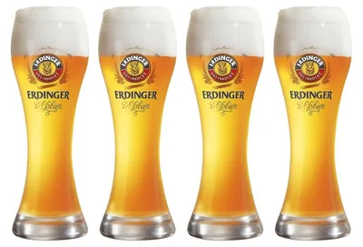 Immagine prodotto di Bicchieri da birra Erdinger Weizen, capacità 500 ml - confezione da 4 pezzi