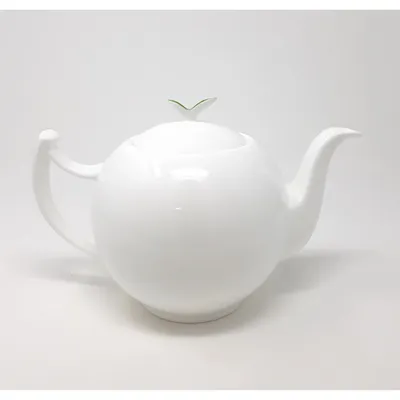Produktbild von Teekanne TEA TIME BLATT für 1L weiß Bone China Porzellan TeaLogic