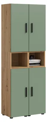 Produktbild von Wohnkombination The One 3 | 6-teilig | Artisan Oak / Smoke Green ohne