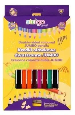 Produktbild von Dreieckige Jumbo-Buntstifte, 12 Stück, STRIGO