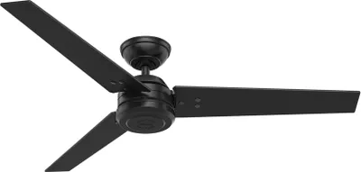 Produktbild von Deckenventilator mit Wandschalter Protos Matt Schwarz 132 cm