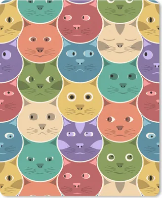 Produktbild von MuchoWow® Mauspad Mousepad Katzen - Regenbogen - Kind - Design 30x40 cm - Mousepads - Maus Mat - Pad - Mausunterlage - Mausmatten