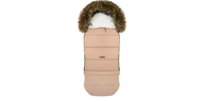 Produktbild von Goldkids - Winter Fußsack für Kinderwagen Babyschale Schlittensack - wasserdicht Baby Fußsack Kuschelsack Winterfußsack 115/85 cm x 50 cm - Beige