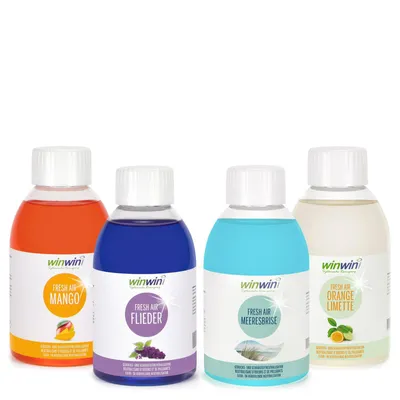 Produktbild von winwinCLEAN® 4 x fresh AIR 250ml Raumluftdeo I Geruchsvernichter I Für Luftreiniger, Air Purifier & Raumluftreiniger I Entfernt Pollen, Staub, uvm.