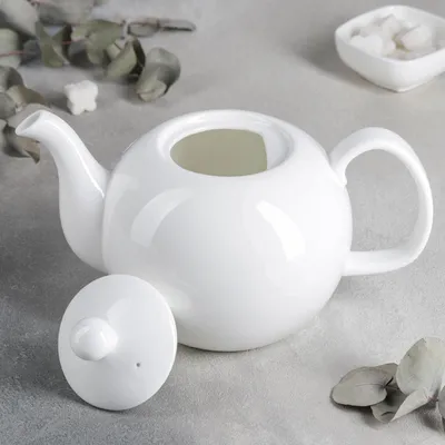 Image de Théière Wilmax 1100 ml Olivia, porcelaine blanche WL-994016/A