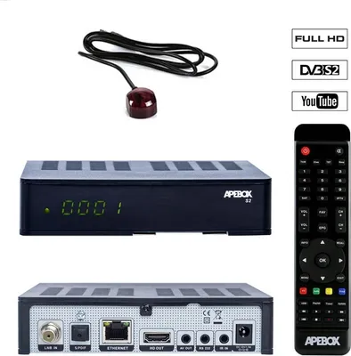 Produktbild von Apebox S2 Full HD 1080p H.265 LAN DVB-S2 Sat Multimedia IP Receiver