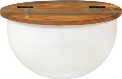 Produktbild von vidaXL Couchtisch Weiß 50x27 cm Altholz Massiv