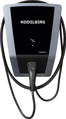Obrázok produktu pre Amperfied Heidelberg Wallbox Connect.solar pre solárne systémy. Wallbox 11 kW s aplikáciou a RFID vrátane 7,5 m nabíjacieho kábla, nabíjacia stanica pre elektromobily