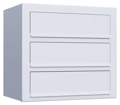 Produktbild von Wandbriefkasten Cube for Three in Weiß