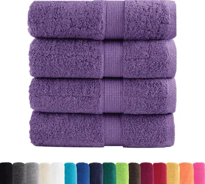 Obrázok produktu pre vidaXL Prémiové uteráky pre hostí SOLUND 4 ks. Fialové 30x50 cm 600 g/m²