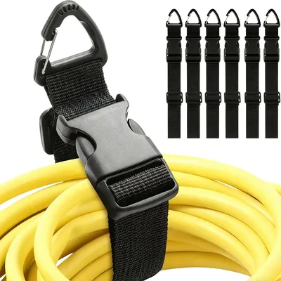 Produktbild von 6PCS Verlängerungskabel-Organizer mit Dreieckclips, Verstellbarer Verlängerungskabel Organizer, Wandmontierbar für Kabel, Schläuche und Seile