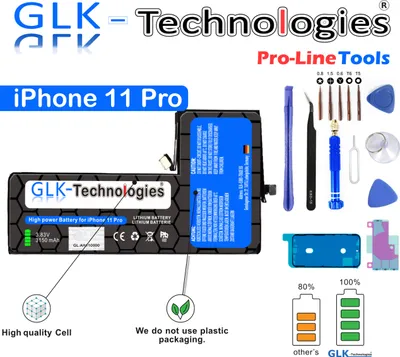 Produktbild von GLK-Technologies Akku für Original iPhone 11 Pro inkl Werkzeug Batterie TOP
