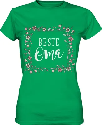 Produktbild von Beste Oma Damen Premium T-Shirt – Kelly Green / L