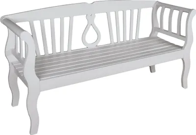 Produktbild von Garden Pleasure Arcadia Gartenbank weiß Eukalyptusholz white washed
